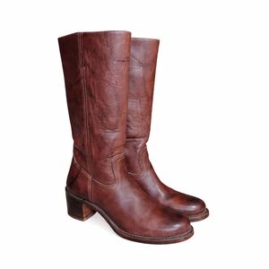 Vintage Frye Campus Tall Boots Brown Leather USA Made Women’s 8 M